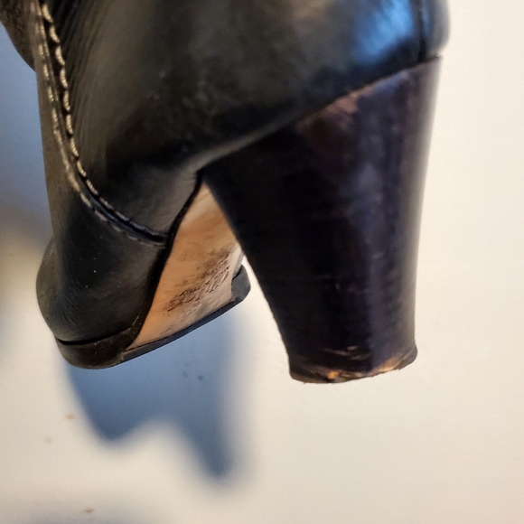 ❌❌❌SOLD❌❌❌          AUTHENTIC CHLOE BLACK LEATHER HIGH BOOTS - Picture 6 of 7